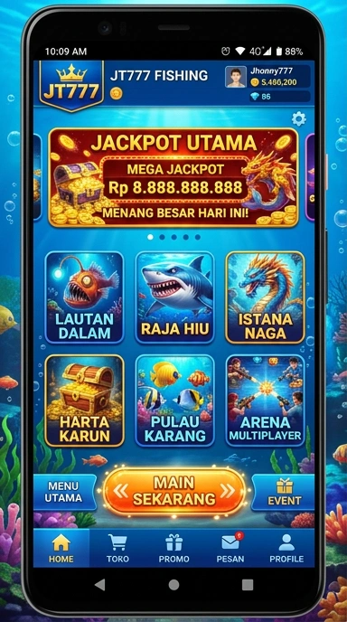 Layar utama jt777 — antarmuka bersih setelah instalasi